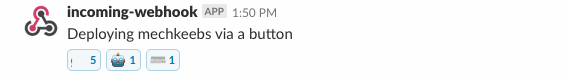 And look! It deploys and notifies us on slack.