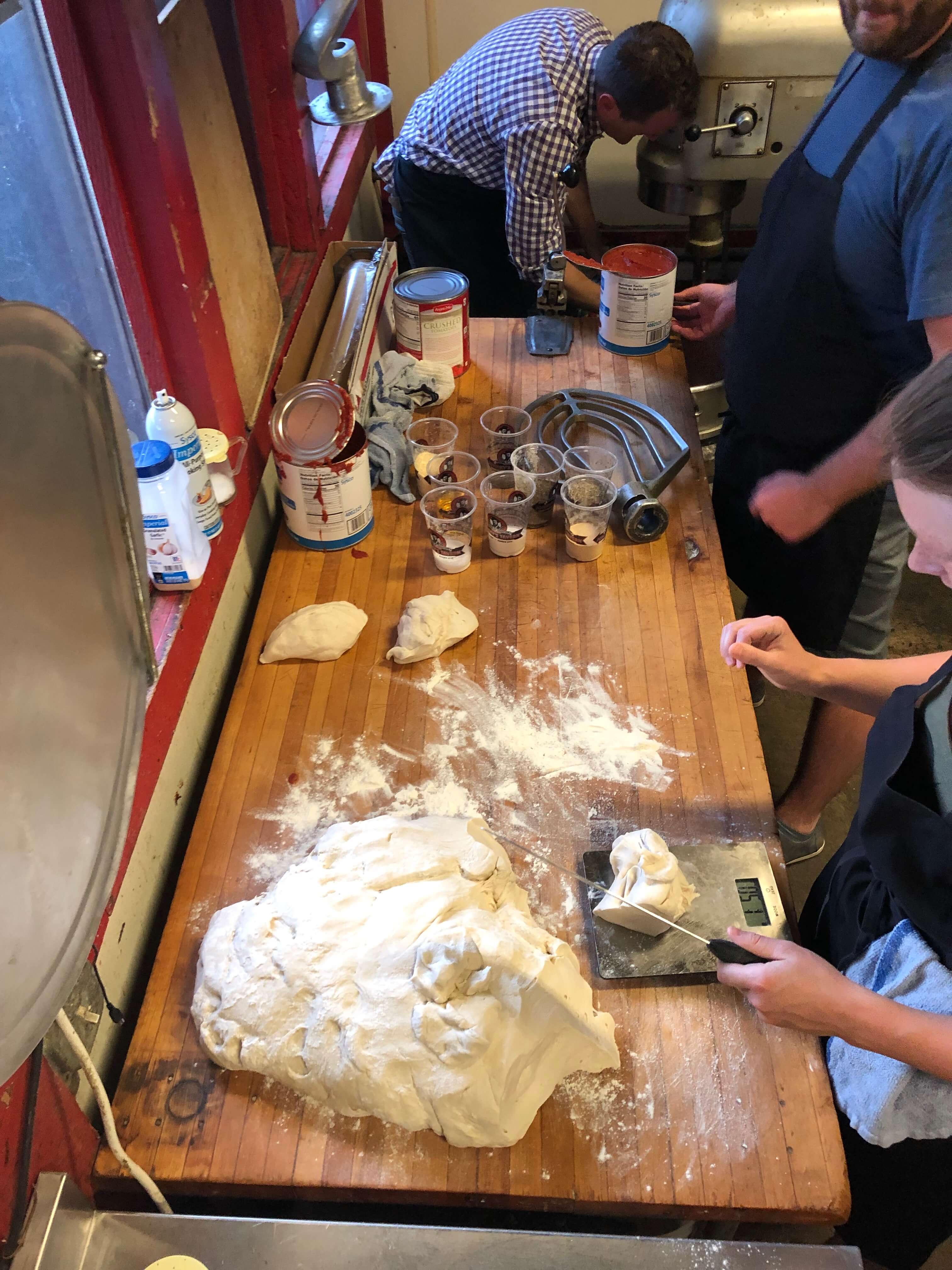 Fresh mixed dough