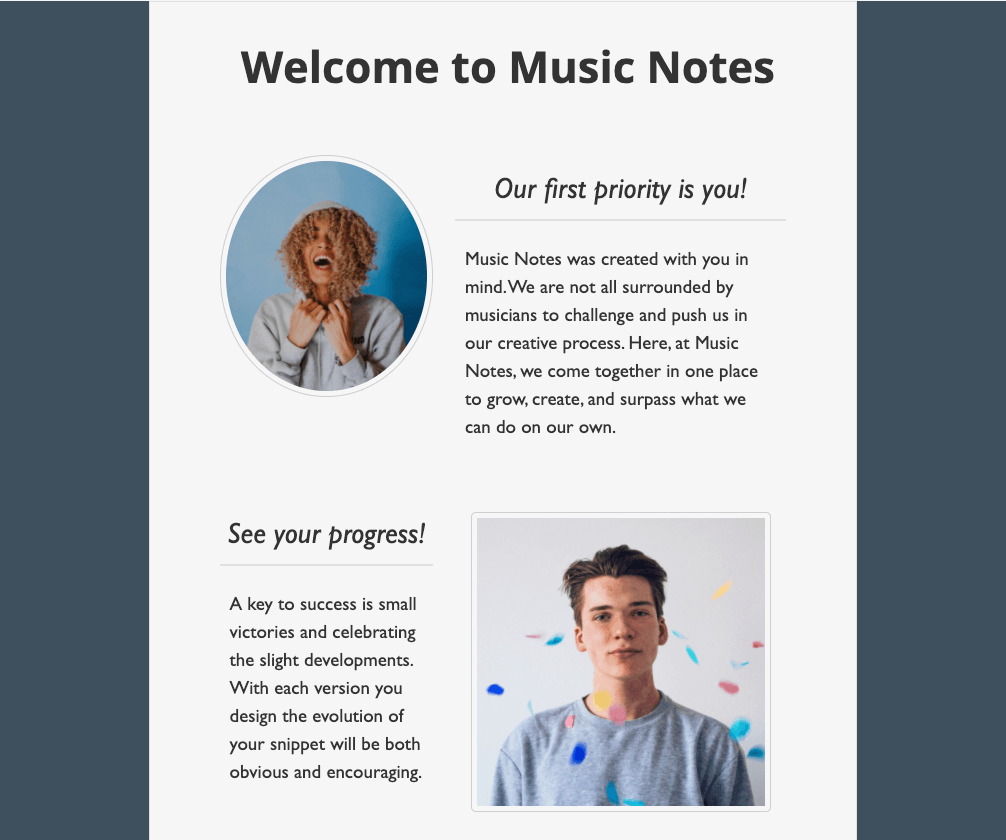 Music Notes Homepage