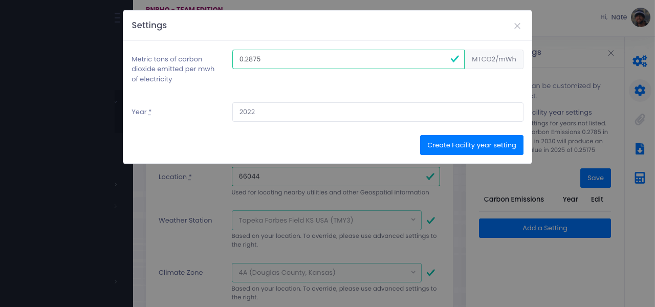 Carbon Settings