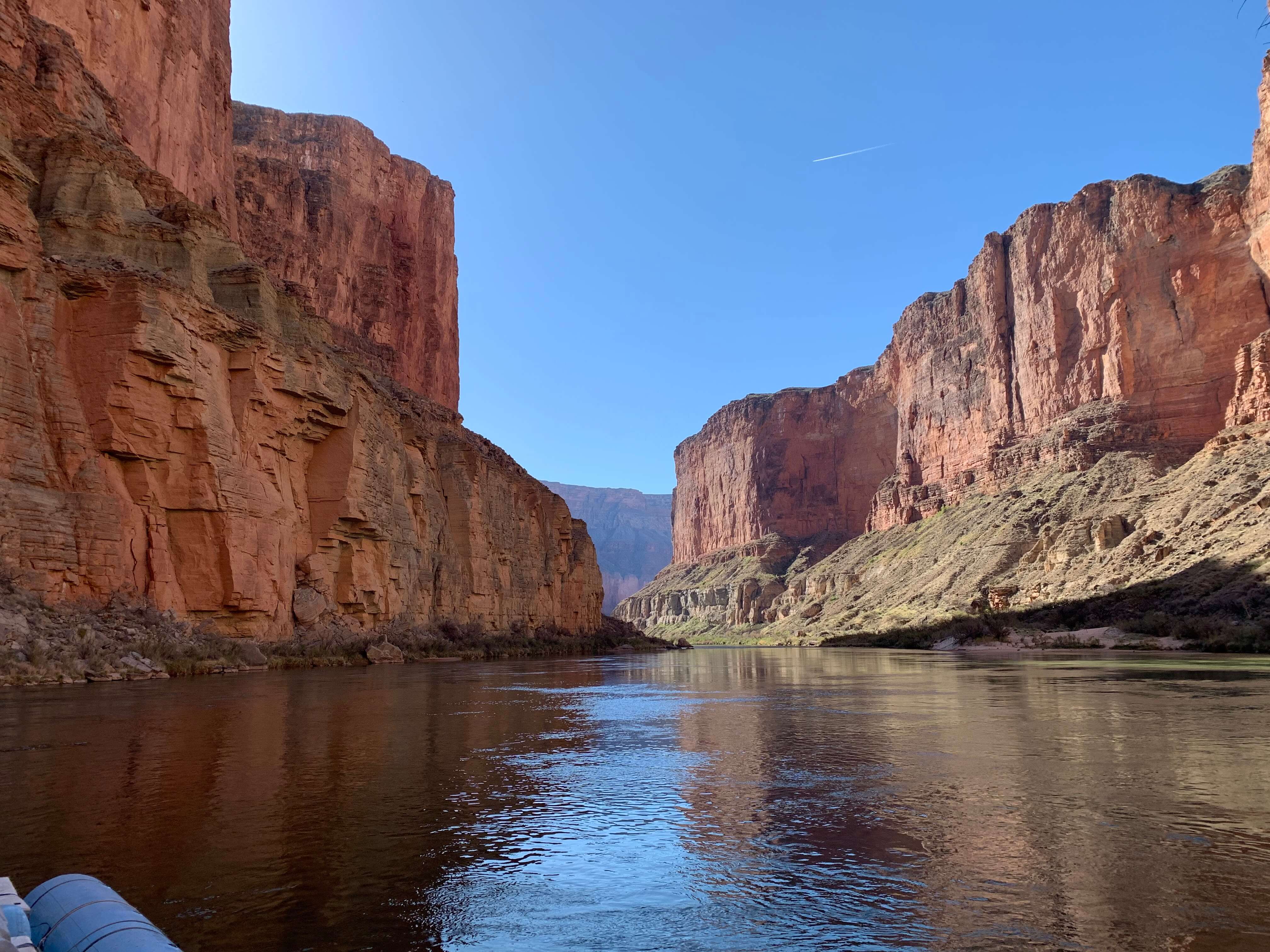 Looking downriver later in day