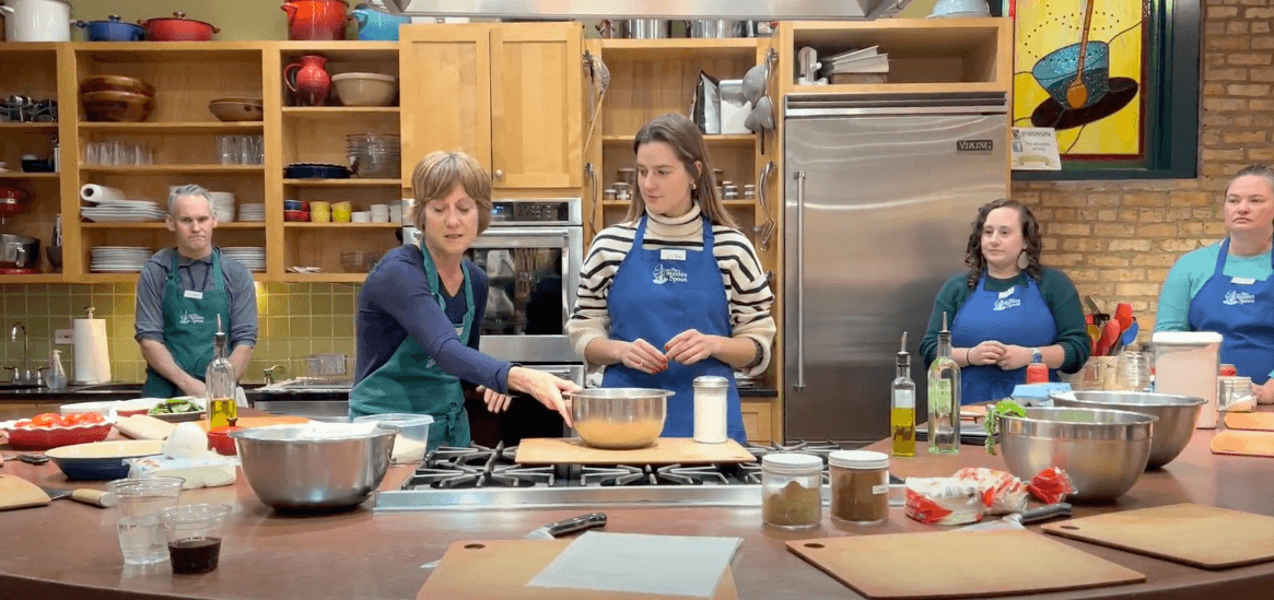 vika learning to make crust